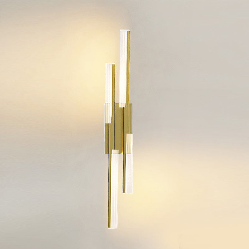 Metal Linear Shape Wall Lighting Modern Style Multi Lights Wall Mounted Light Fixture