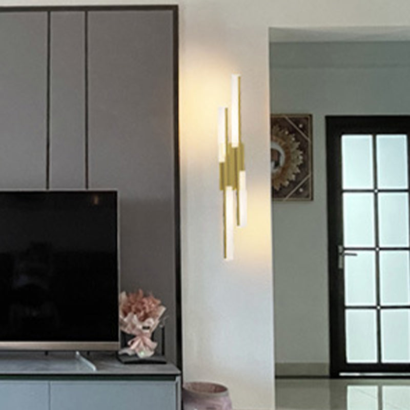 Metal Linear Shape Wall Lighting Modern Style Multi Lights Wall Mounted Light Fixture