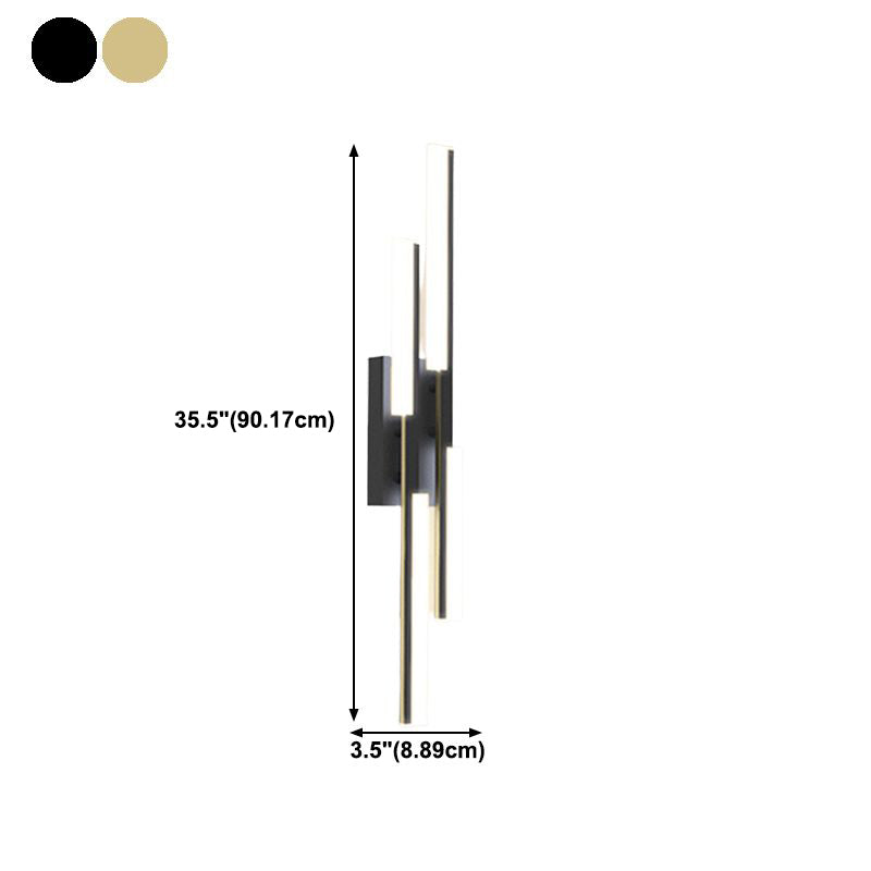 Metal Linear Shape Wall Lighting Modern Style Multi Lights Wall Mounted Light Fixture