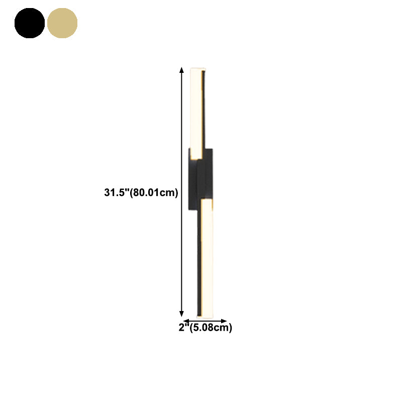 Metal Linear Shape Wall Lighting Modern Style Multi Lights Wall Mounted Light Fixture