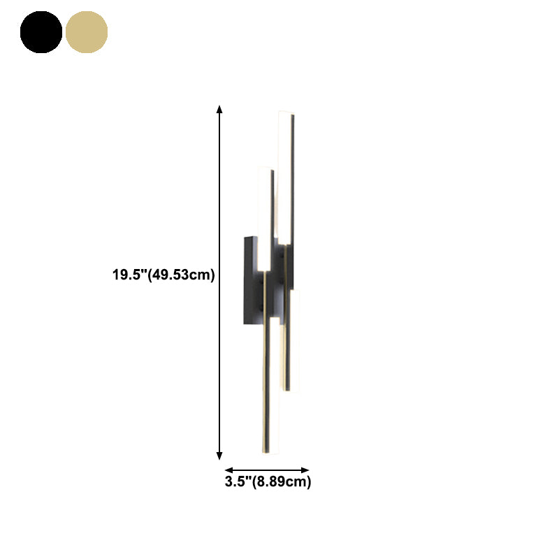 Metal Linear Shape Wall Lighting Modern Style Multi Lights Wall Mounted Light Fixture