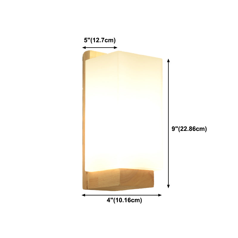 1-Light Wall Mount Light Modern Wooden Wall Sconce Lamp for Living Room(Plant not include)