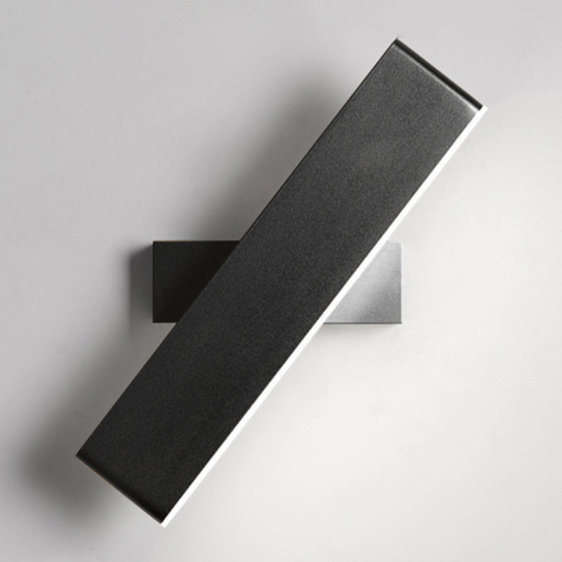 Modern Simple Iron Wall Light Rectangle Shape LED Rotatable Wall Lamp for Bedroom
