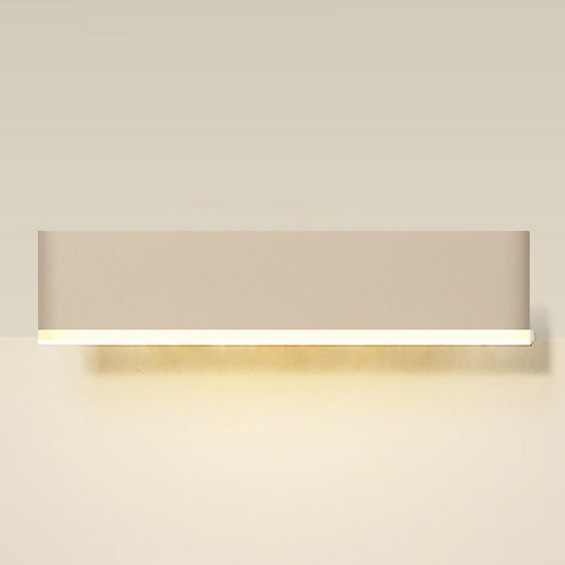 Modern Simple Iron Wall Light Rectangle Shape LED Rotatable Wall Lamp for Bedroom
