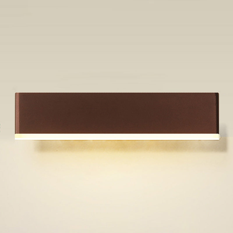 Modern Simple Iron Wall Light Rectangle Shape LED Rotatable Wall Lamp for Bedroom