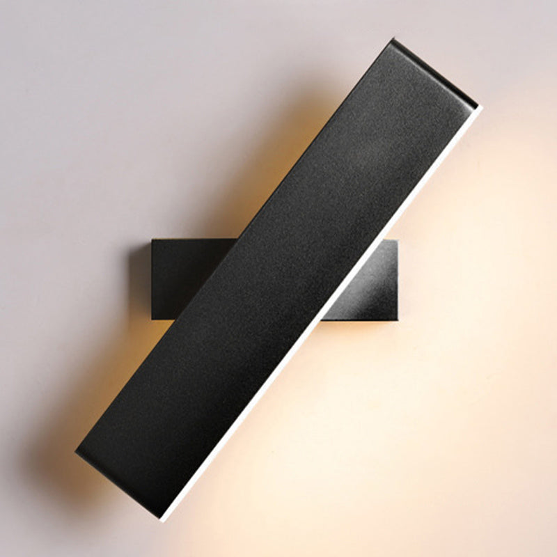 Modern Simple Iron Wall Light Rectangle Shape LED Rotatable Wall Lamp for Bedroom