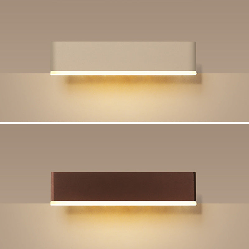 Modern Simple Iron Wall Light Rectangle Shape LED Rotatable Wall Lamp for Bedroom