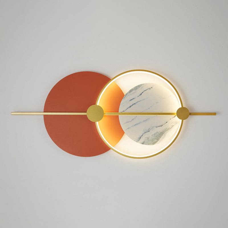 Geometry Shape Metal Wall Light Modern Style Single Light Wall Mount Lighting