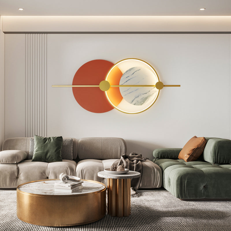 Geometry Shape Metal Wall Light Modern Style Single Light Wall Mount Lighting