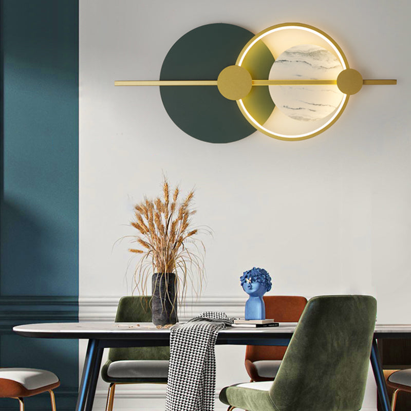 Geometry Shape Metal Wall Light Modern Style Single Light Wall Mount Lighting