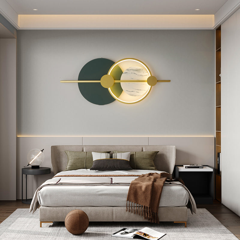 Geometry Shape Metal Wall Light Modern Style Single Light Wall Mount Lighting