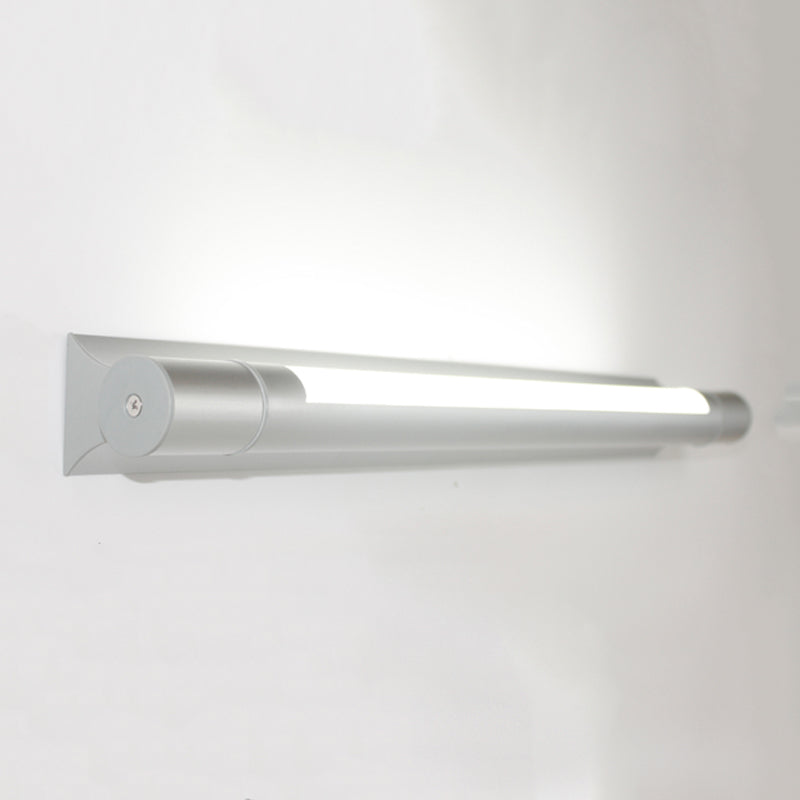 Modern Simple Aluminum Vanity Light Cylinder Shape Vanity Lamp with PC Shade for Bedroom