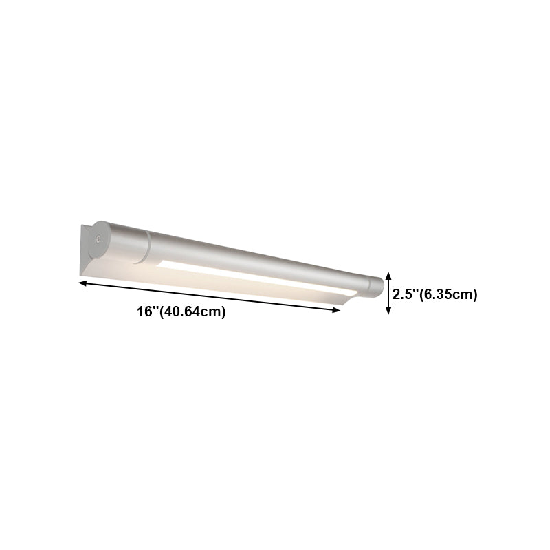 Modern Simple Aluminum Vanity Light Cylinder Shape Vanity Lamp with PC Shade for Bedroom