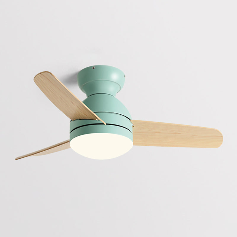 1-Light Ceiling Fan Lighting Modern Style Metal Ceiling Fan Lighting for Living Room