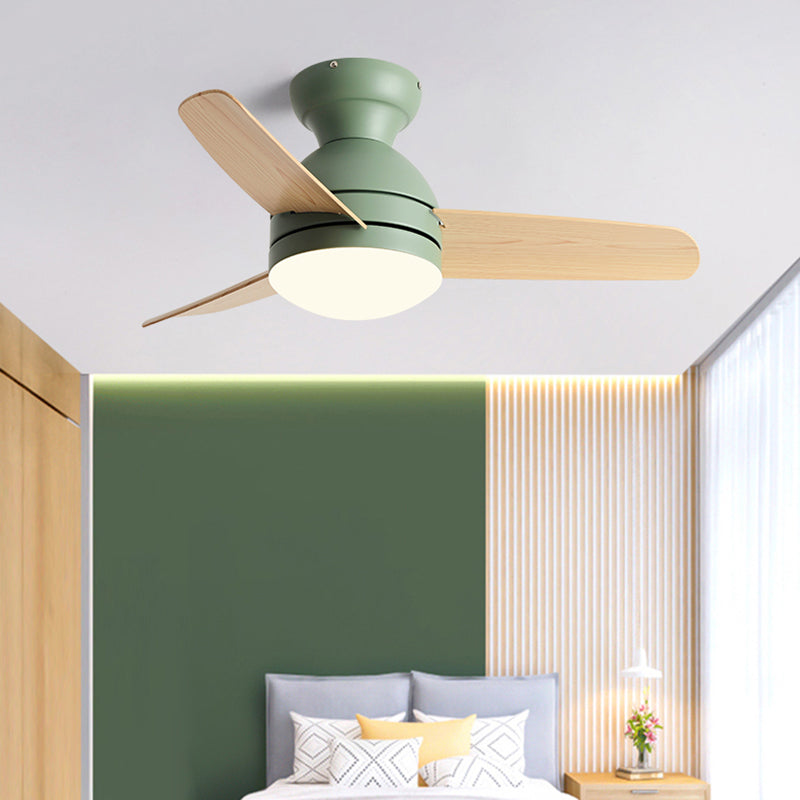 1-Light Ceiling Fan Lighting Modern Style Metal Ceiling Fan Lighting for Living Room