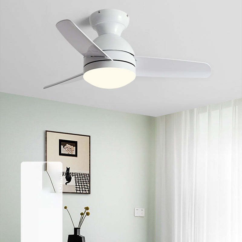 1-Light Ceiling Fan Lighting Modern Style Metal Ceiling Fan Lighting for Living Room