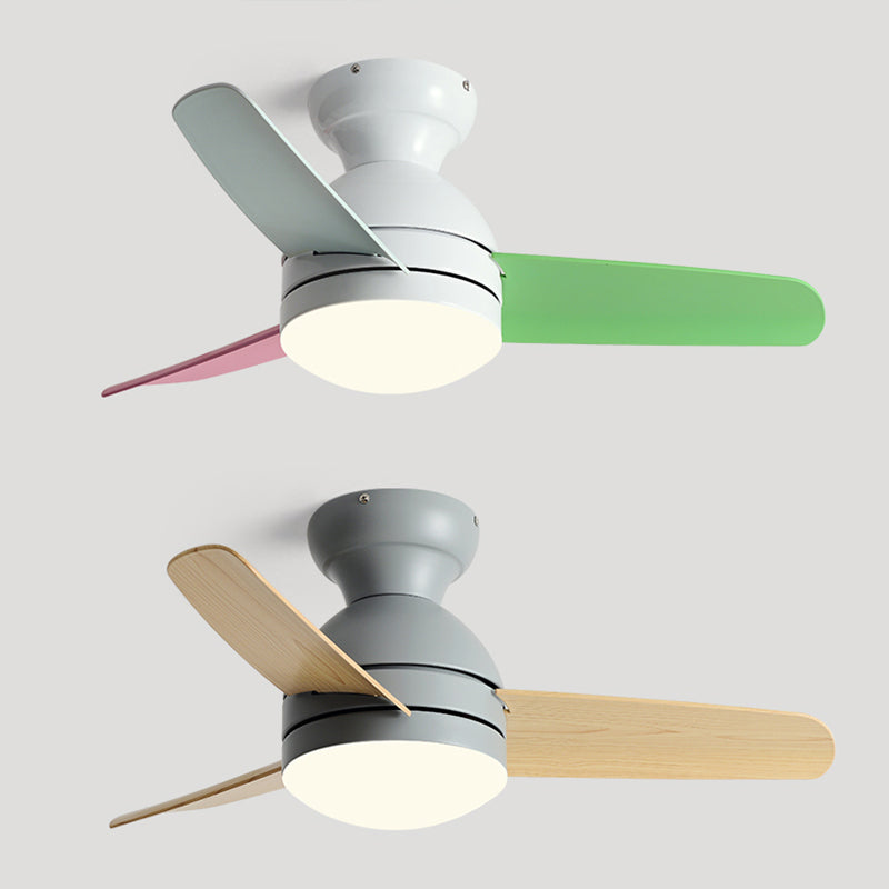 1-Light Ceiling Fan Lighting Modern Style Metal Ceiling Fan Lighting for Living Room