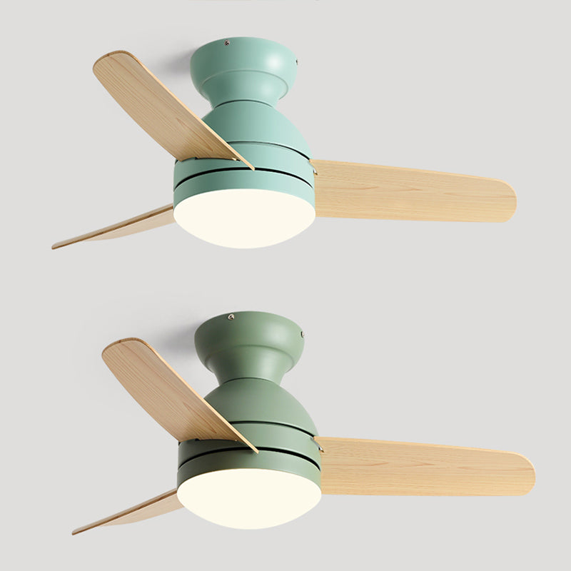 1-Light Ceiling Fan Lighting Modern Style Metal Ceiling Fan Lighting for Living Room