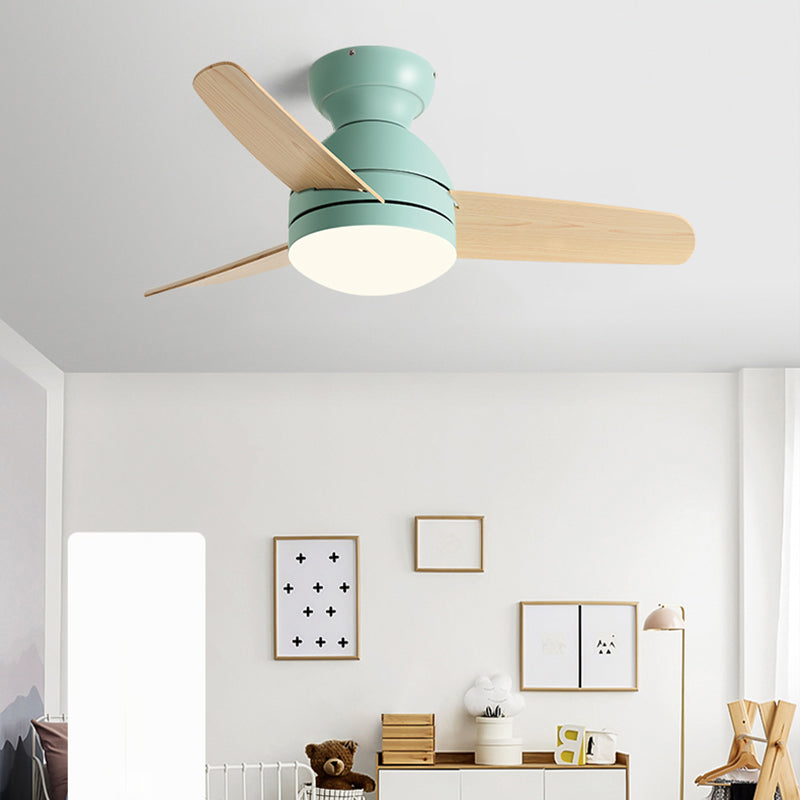 1-Light Ceiling Fan Lighting Modern Style Metal Ceiling Fan Lighting for Living Room