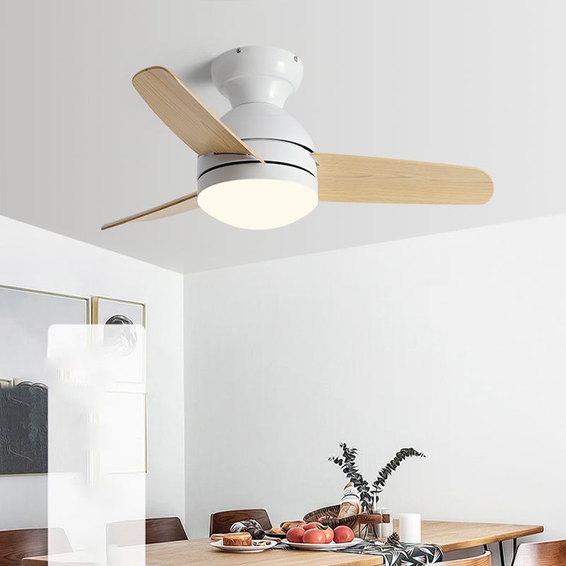 1-Light Ceiling Fan Lighting Modern Style Metal Ceiling Fan Lighting for Living Room