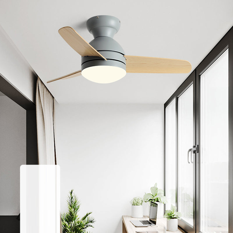 1-Light Ceiling Fan Lighting Modern Style Metal Ceiling Fan Lighting for Living Room