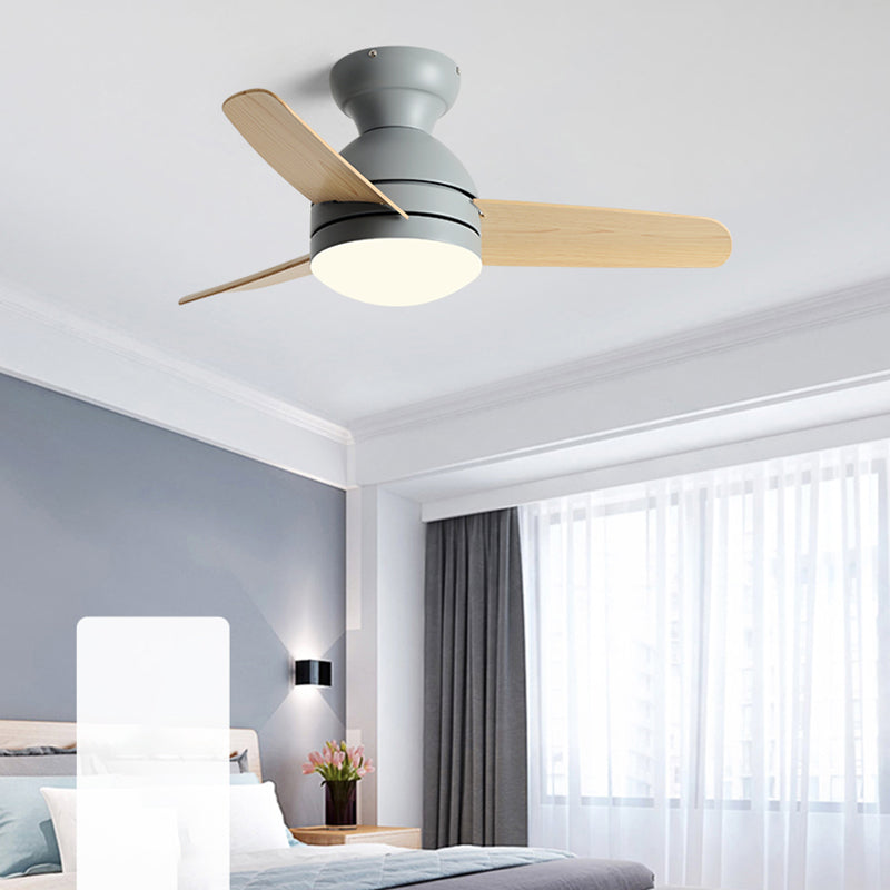 1-Light Ceiling Fan Lighting Modern Style Metal Ceiling Fan Lighting for Living Room