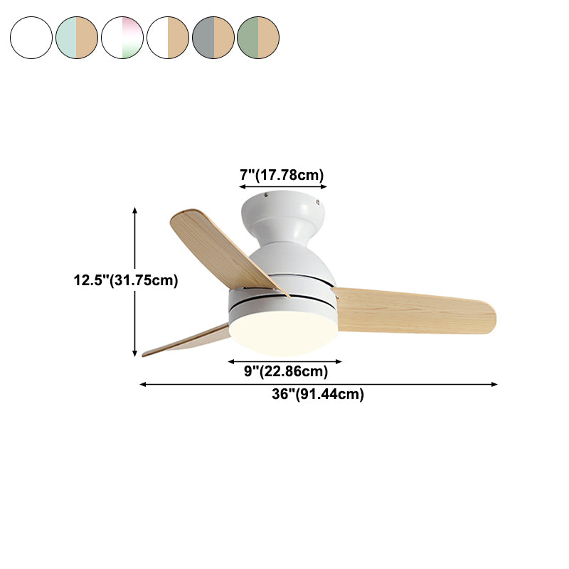 1-Light Ceiling Fan Lighting Modern Style Metal Ceiling Fan Lighting for Living Room