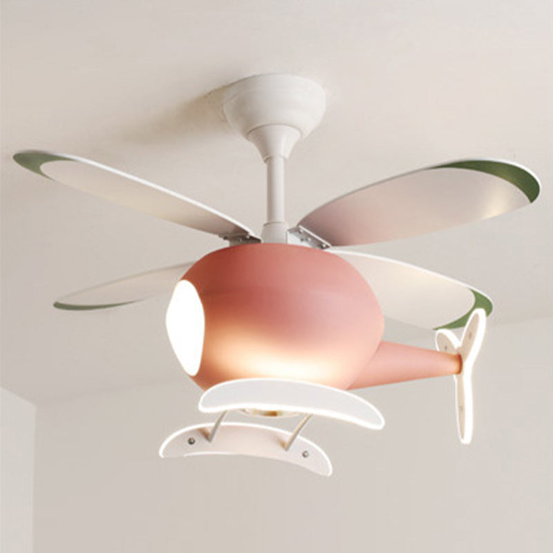 Multi Light Ceiling Fan Lighting Modern Style Metal Ceiling Fan Lighting for Bedroom