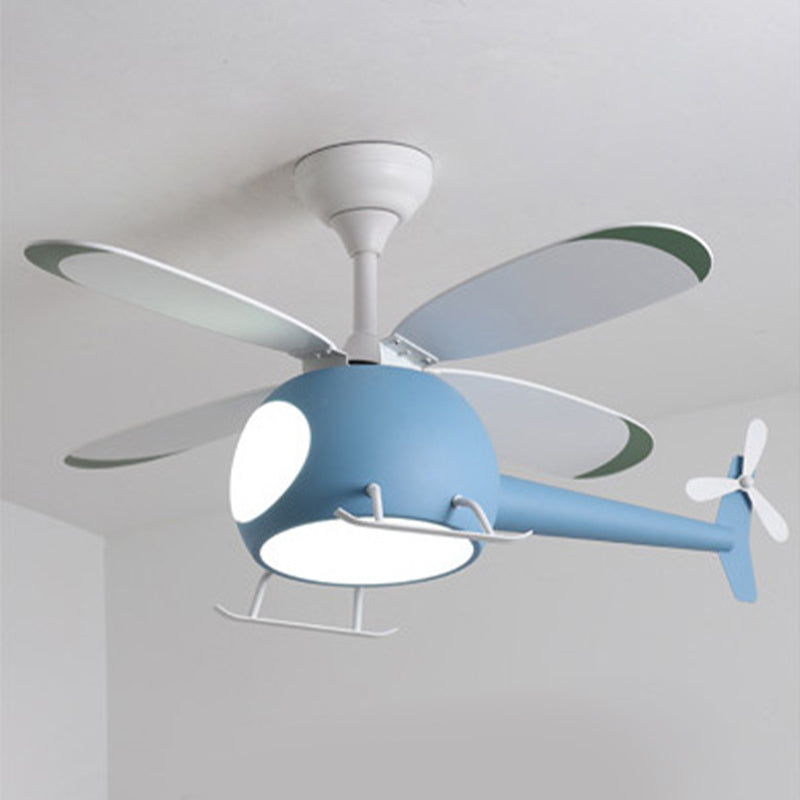 Multi Light Ceiling Fan Lighting Modern Style Metal Ceiling Fan Lighting for Bedroom