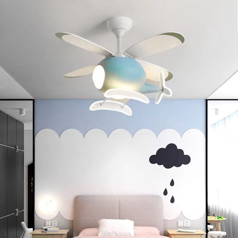 Multi Light Ceiling Fan Lighting Modern Style Metal Ceiling Fan Lighting for Bedroom