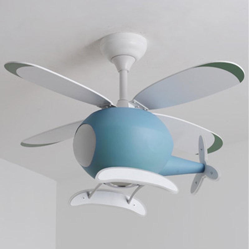 Multi Light Ceiling Fan Lighting Modern Style Metal Ceiling Fan Lighting for Bedroom