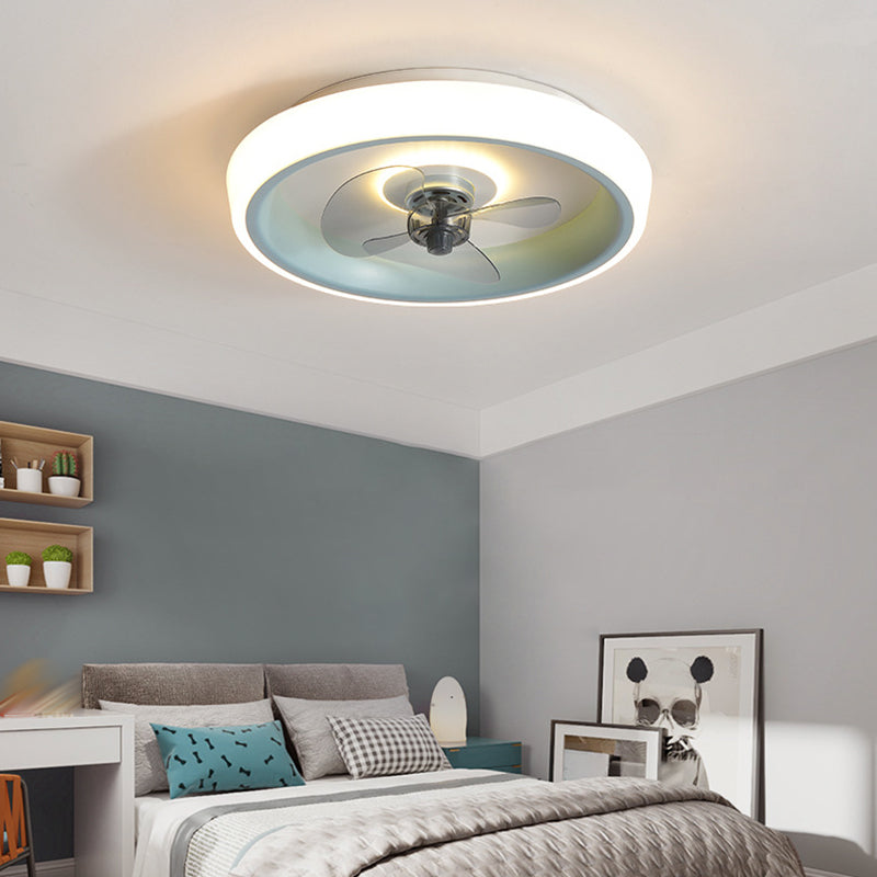 2 Light Ceiling Fan Lighting Modern Style Metal Ceiling Fan Lighting for Living Room