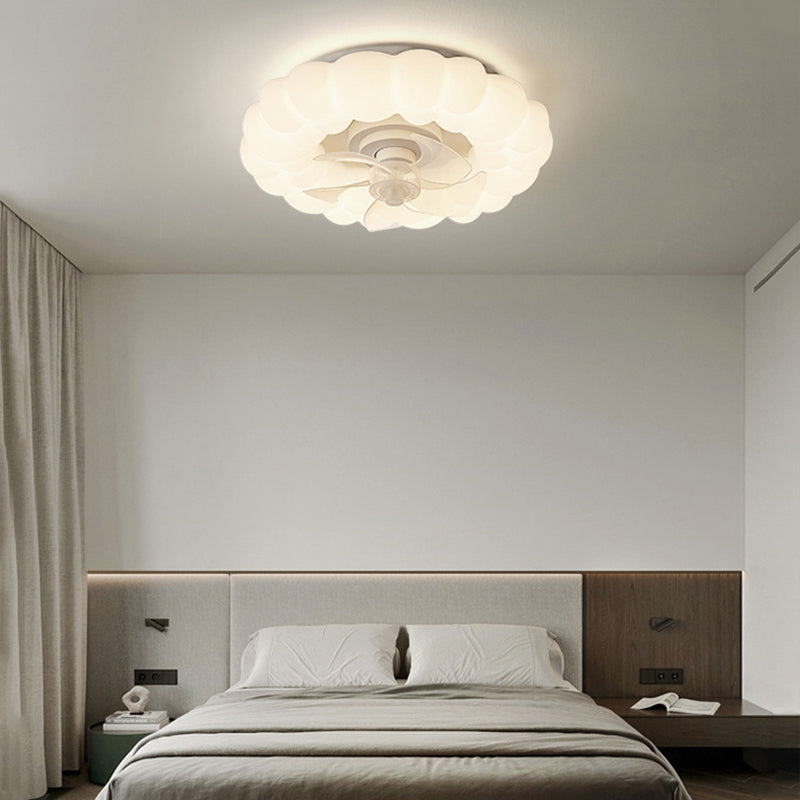 Metal Ceiling Fan Light Fixture Circular Nordic Ceiling Light Fixture