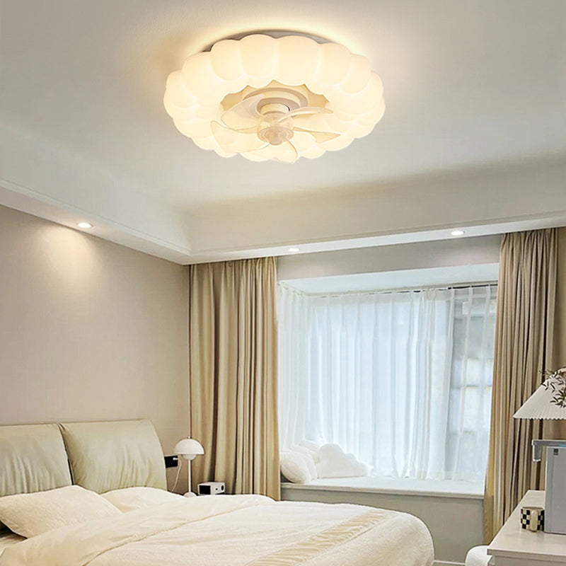 Metal Ceiling Fan Light Fixture Circular Nordic Ceiling Light Fixture