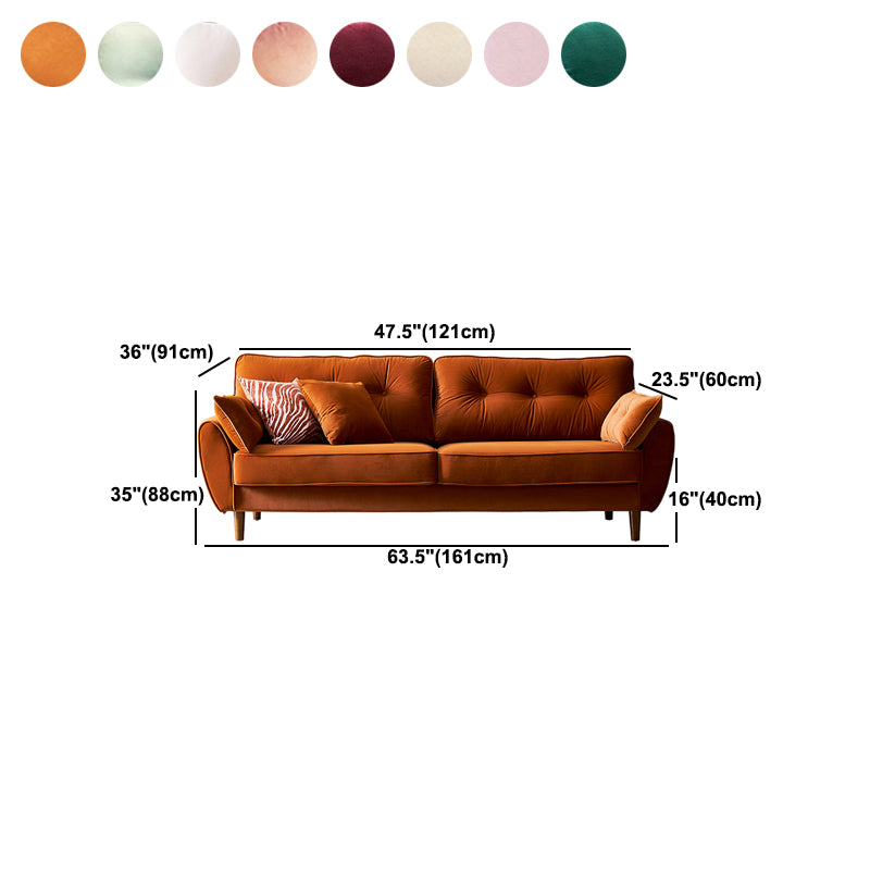Contemporary Standard Flared Arm Sofa Convertible Sofa, 63.38" W x 35.82" D x 34.64" H