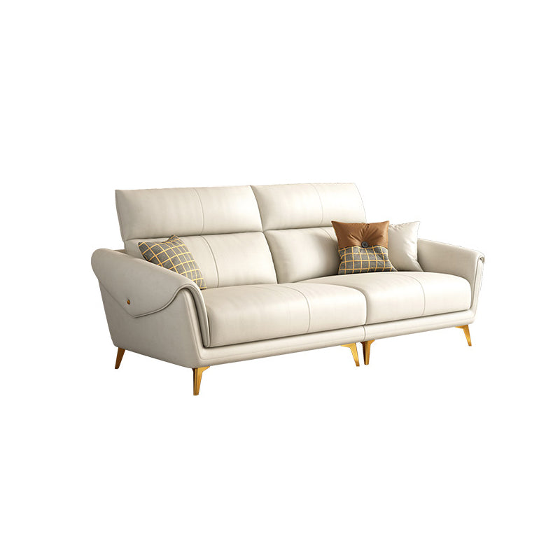 Faux Leather  Sofa 37.40" D x 37.40" H Flared Arm Sofa for Living Room