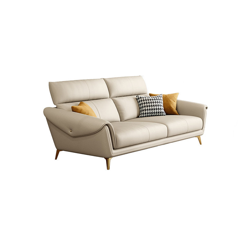 Faux Leather  Sofa 37.40" D x 37.40" H Flared Arm Sofa for Living Room