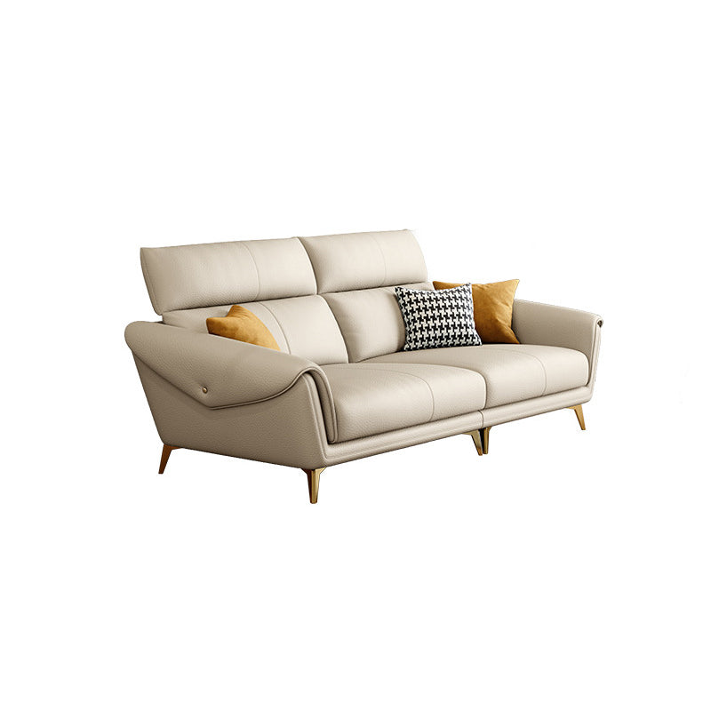 Faux Leather  Sofa 37.40" D x 37.40" H Flared Arm Sofa for Living Room