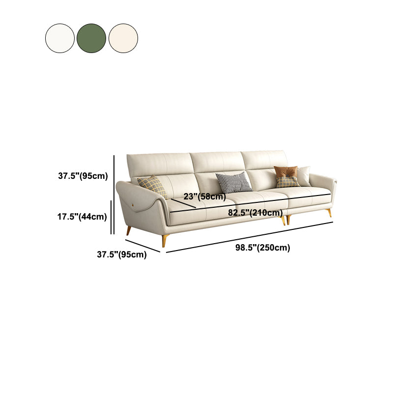 Faux Leather  Sofa 37.40" D x 37.40" H Flared Arm Sofa for Living Room