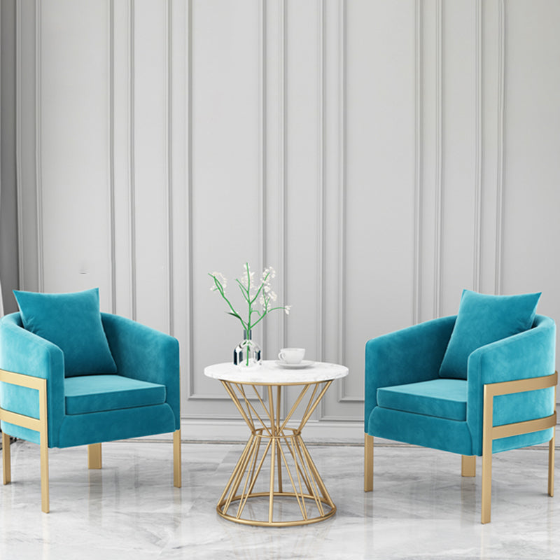 Velvet Sloped Arms Sofa with Tight Back for Living Room 28.35" High