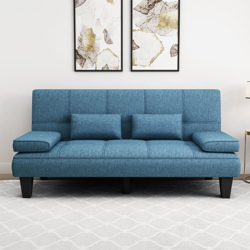 Contemporary Adjustable Sofa Convertible Sofa with Biscuit Back for Living Room