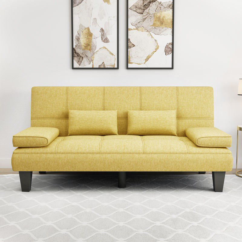 Contemporary Adjustable Sofa Convertible Sofa with Biscuit Back for Living Room