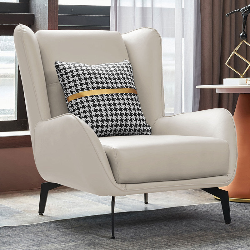 Faux Leather Wingback Chair 30.31" L x 37.79" W x 34.64" H Arms Chair for Living Room