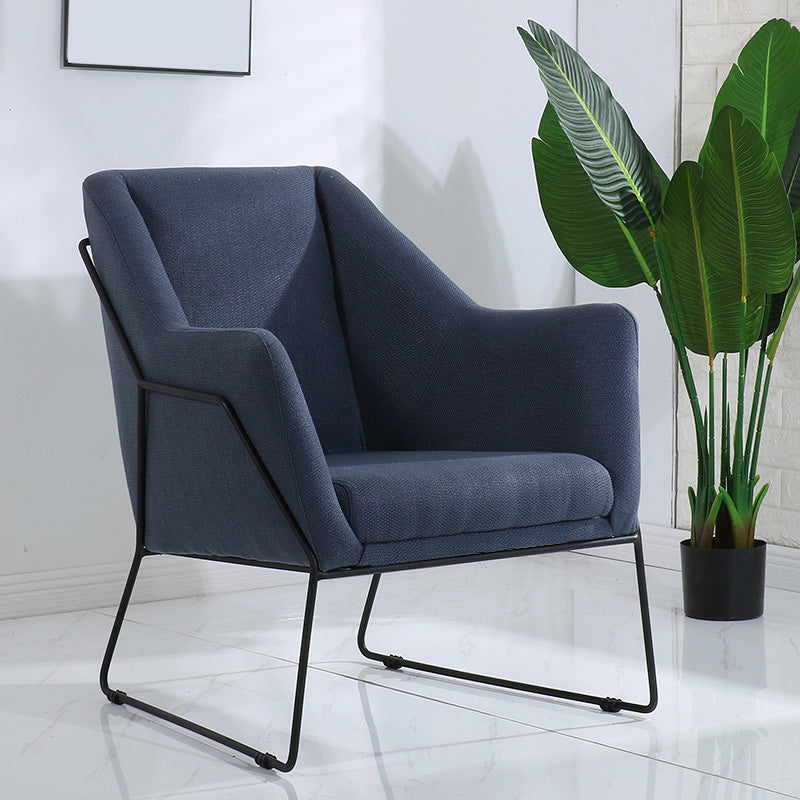 Linen Arm Chair 25.98" L x 25.98" W Sloped Arms Accent Armchair