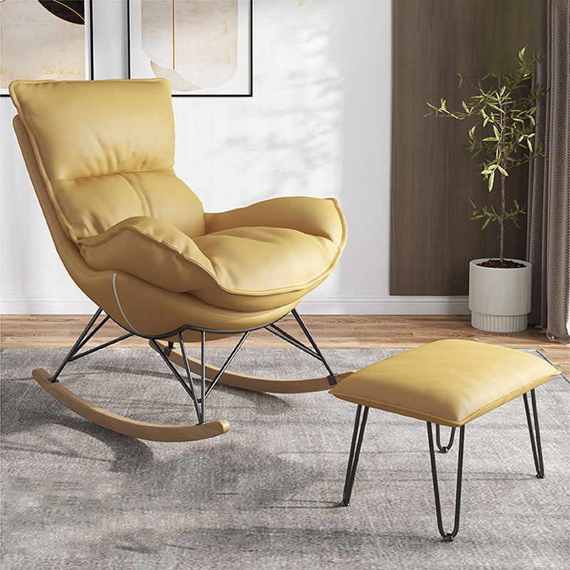 26.7" L x37.4"W x32.2"H Sewn Pillow Back Sled Chair for Living Room