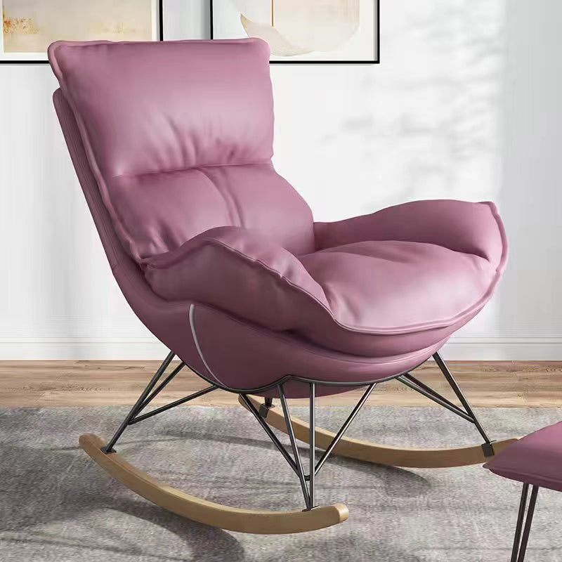 26.7" L x37.4"W x32.2"H Sewn Pillow Back Sled Chair for Living Room