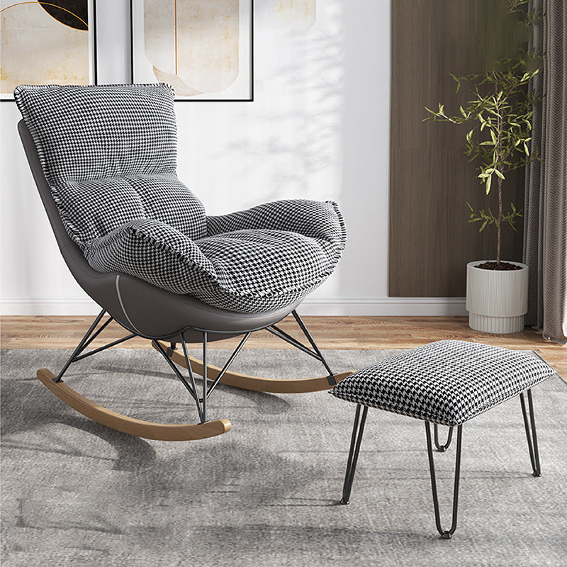 26.7" L x37.4"W x32.2"H Sewn Pillow Back Sled Chair for Living Room