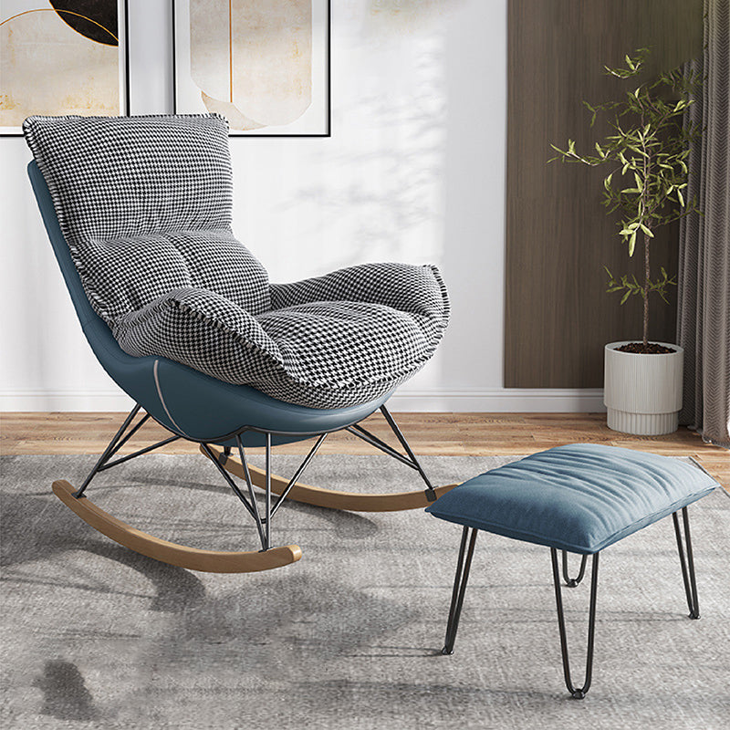 26.7" L x37.4"W x32.2"H Sewn Pillow Back Sled Chair for Living Room