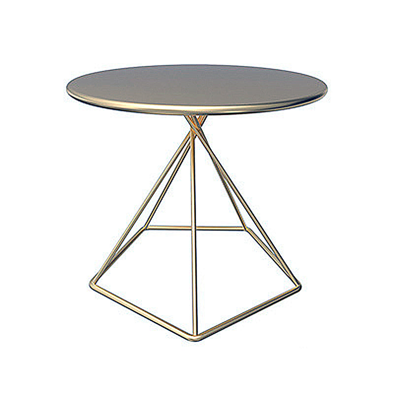 Modern Frame End Table Marble/metal Top Round Side Table for Living Room