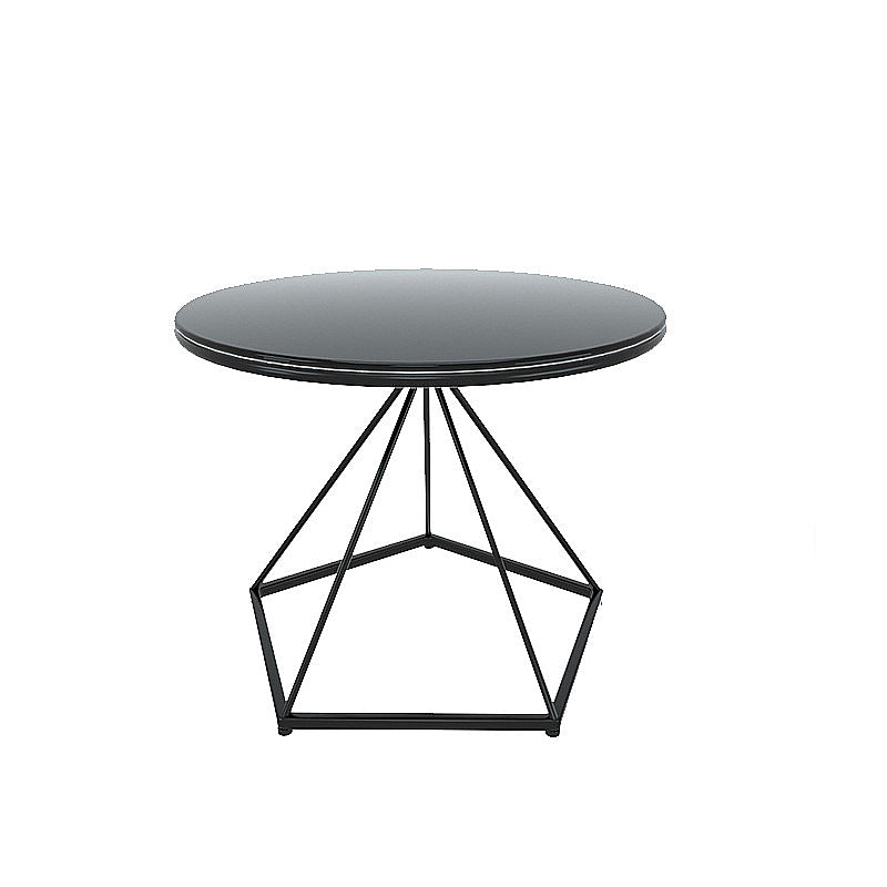 Modern Frame End Table Marble/metal Top Round Side Table for Living Room